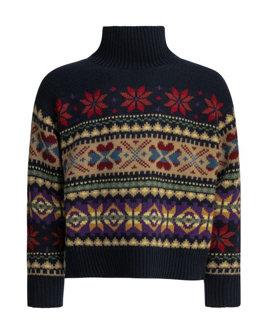 Polo Ralph Lauren Black Wool And Cashmere Turtleneck Sweater