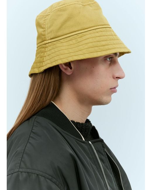 Dries Van Noten Black Stitch Detail Bucket Hat for men