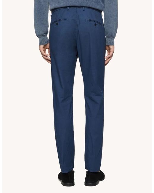 Dondup Blue Belt-Loop Casual Pants for men