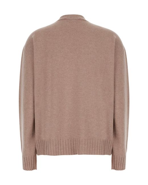 Fabiana Filippi Brown Ribbed Hem Knitted Jumper