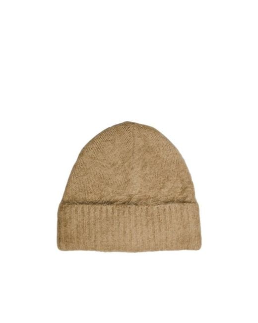 Acne Natural Ribbed Beanie for men
