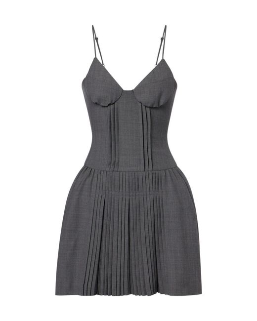 ShuShu/Tong Black Pleated Minidress