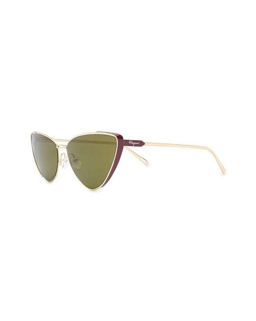 Ferragamo Green Logo Sunglasses