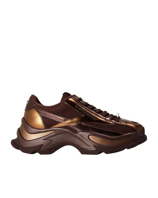 Steve Madden Brown Spliced Mesh Sneakers