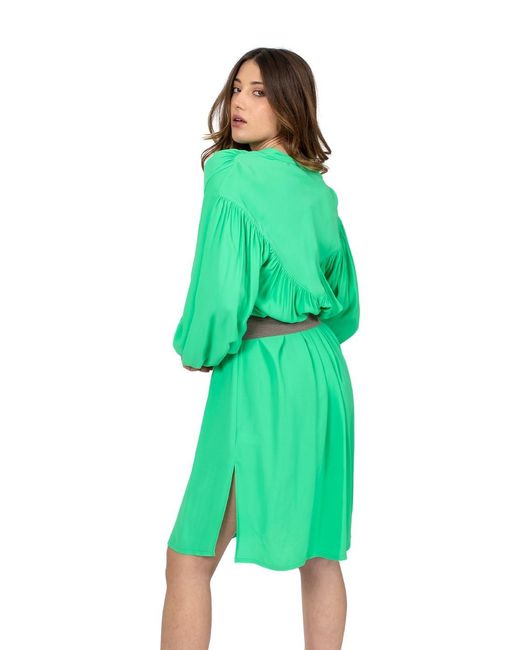 Forte_forte Green Long-Sleeved Dress