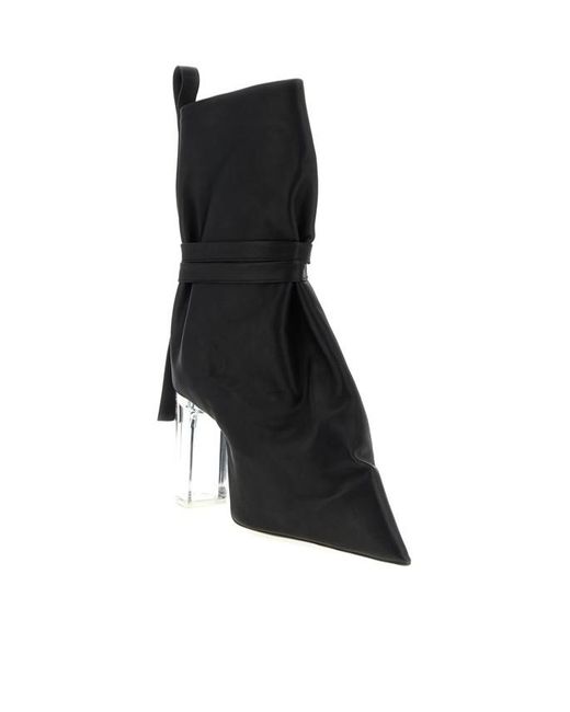 Rick Owens Black Taco Kiss Heeled Boots