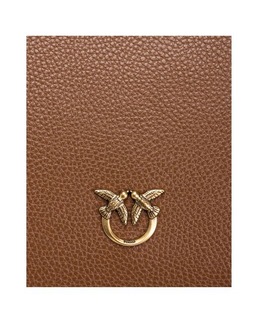 Pinko Brown Carrie Large Shopper Bag