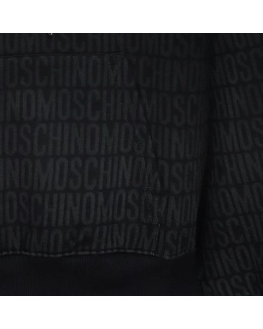Moschino Black Hooded Long-Sleeved Hoodie