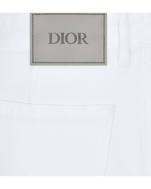 Dior White Carpenter Style Jeans for men