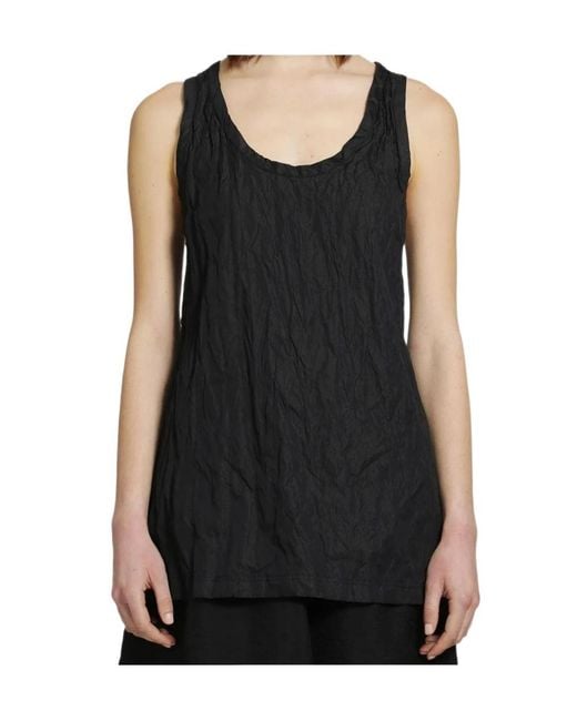 Totême Black Totême Crinkled Tank Top