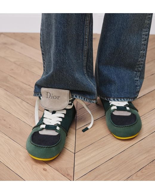 Dior Green Homme Roadie Lace-Up Boots for men