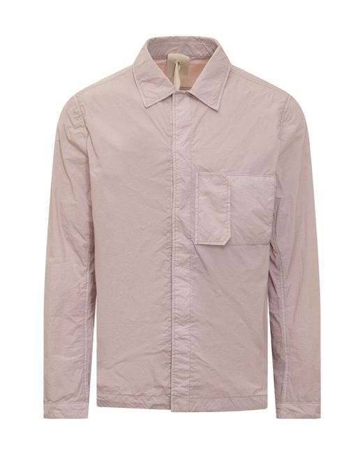 C P Company Pink Classic Long Sleeve Shirt for men