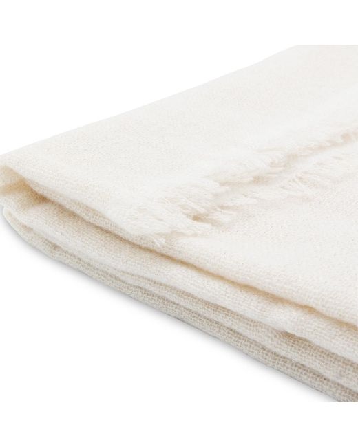 Fabiana Filippi White Fringed Edge Scarf