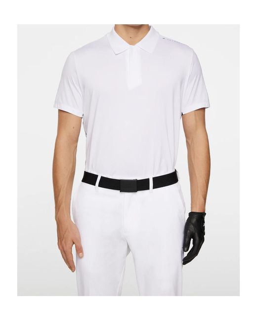 J.Lindeberg White Aleks Polo Shirt for men