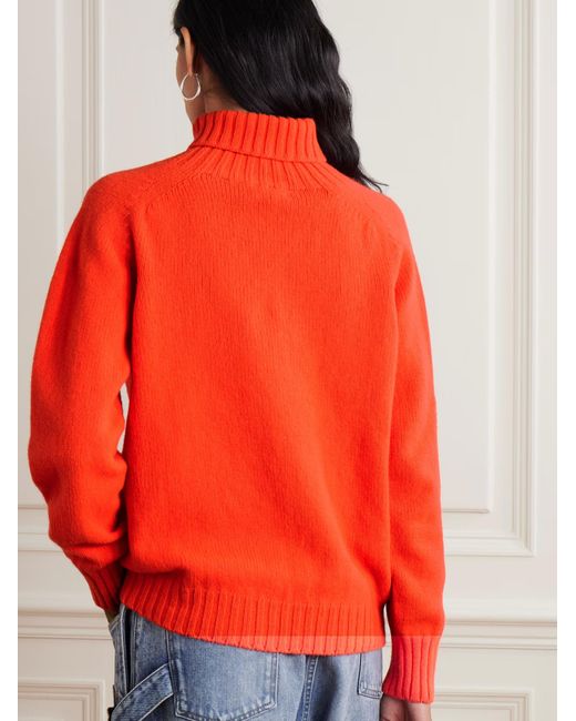 J.W. Anderson Embroidered Merino Wool Turtleneck Sweater
