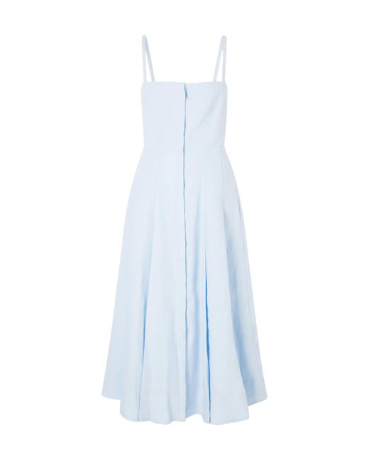 Gabriela Hearst Blue Magritte Sleeveless Midi Dress