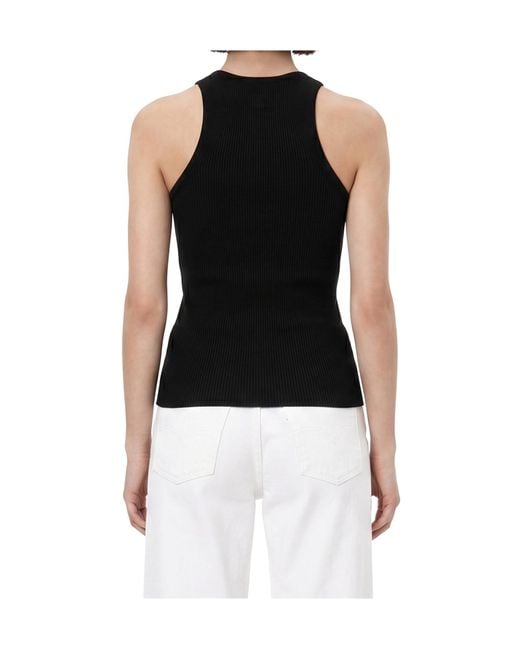Soeur Black Ribbed Knit Vest