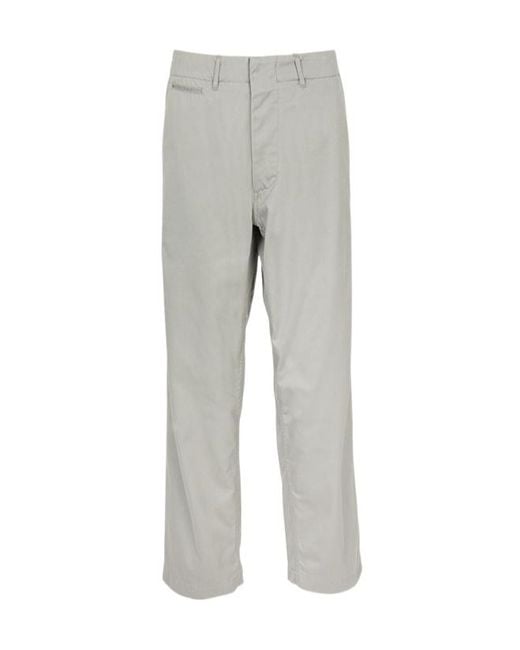 Nanamica Gray Casual Pants With Belt Loops for men