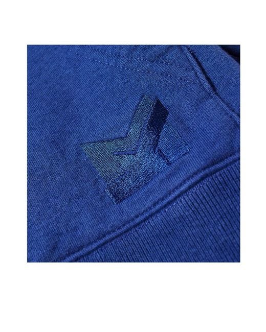 Maison Kitsuné Blue Embroidered Hooded Sweater for men