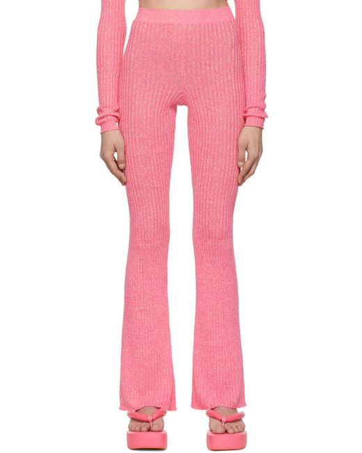 MSGM Pink Logo Sweatpants
