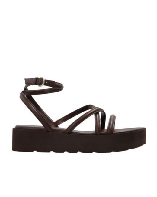 Gianvito Rossi Multicolor Ankle-Strap Platform Sandals