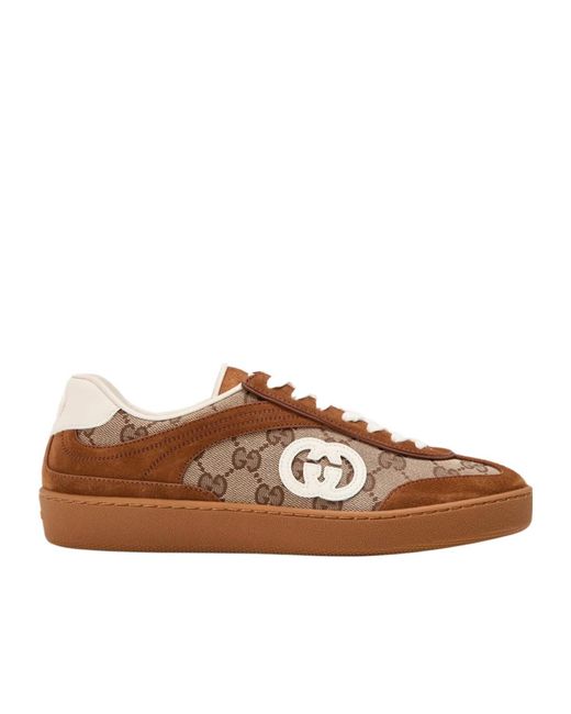 Gucci Brown Logo Sneakers