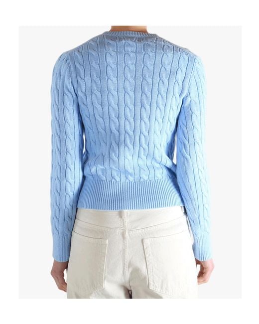 Polo Ralph Lauren Blue Cable Knit Cardigan