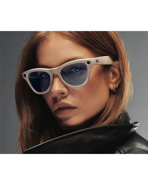 Ray-Ban White Frame Sunglasses for men