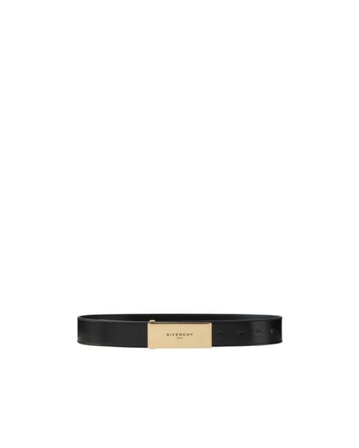 Givenchy White Paris Signature Label Buckle Belt