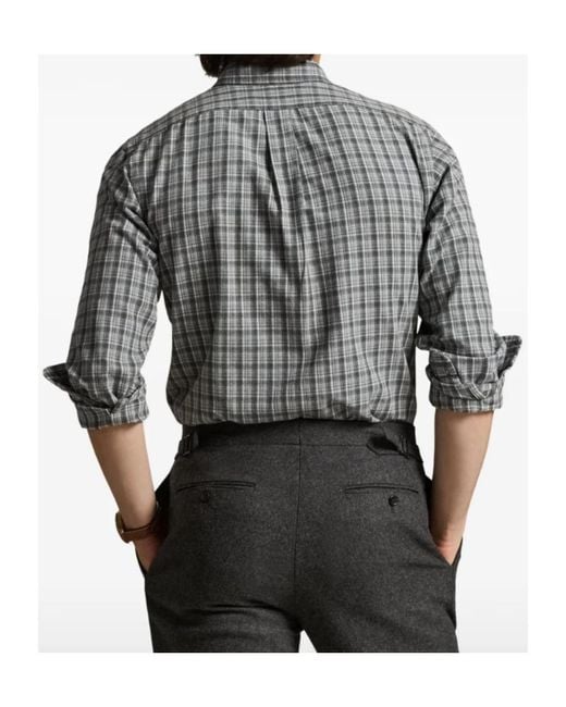 Polo Ralph Lauren Gray Madras Check Shirt for men
