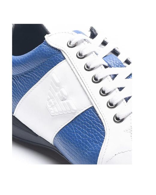 Emporio Armani Blue Logo Casual Sneakers for men