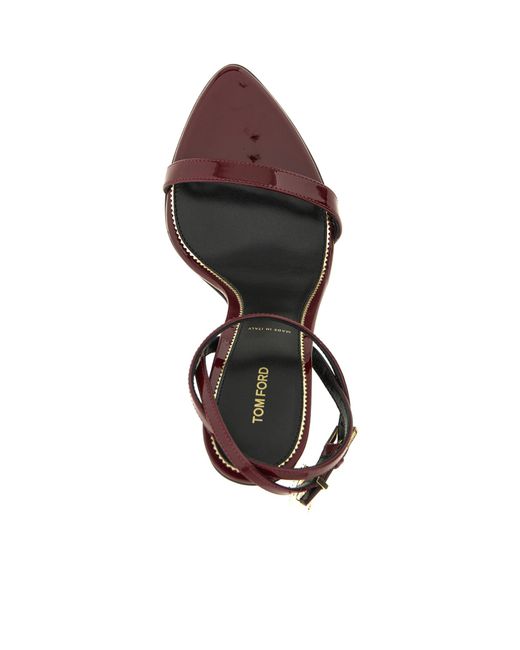 Tom Ford Metallic Pointed-Toe High-Heeled Sandals