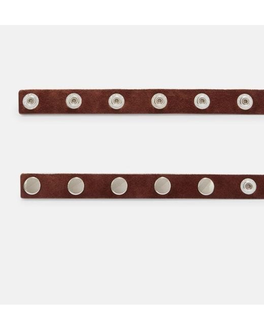 The Attico White The Eyelet Detailed Belt