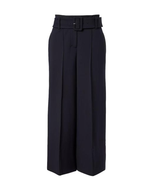 Dorothee Schumacher Blue Waist-Cinching Wide-Leg Pants
