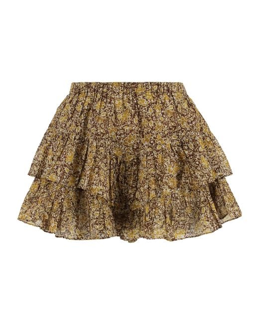 Isabel Marant Natural Floral Print Shorts