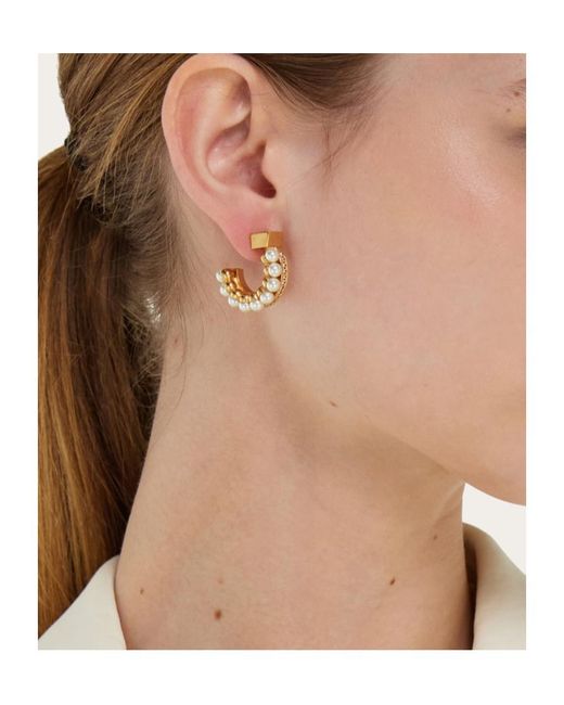 Ferragamo Metallic Ferragamo Pendant Earrings