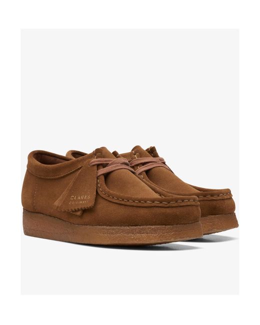 Clarks Brown Lace-Up Flats
