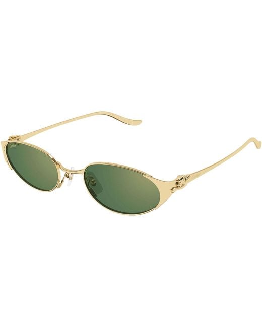 Cartier Green Oval-Frame Sunglasses for men
