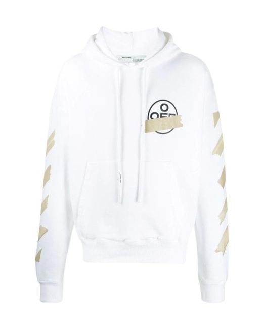 Off-White c/o Virgil Abloh White Tape Arrows Print Hoodie for men