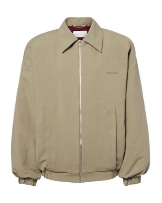 Magda Butrym Natural Cotton Twill Blouson Jacket