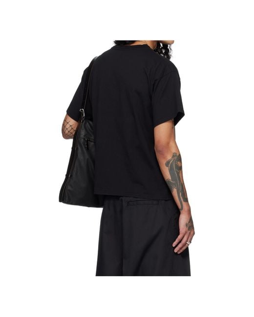 Lu'u Dan Black Box Neck T-Shirt for men