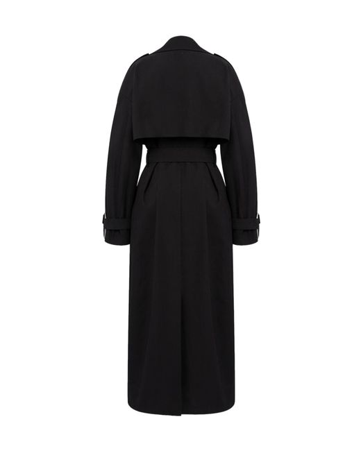 Dondup Black Long-Sleeved Trench Coat