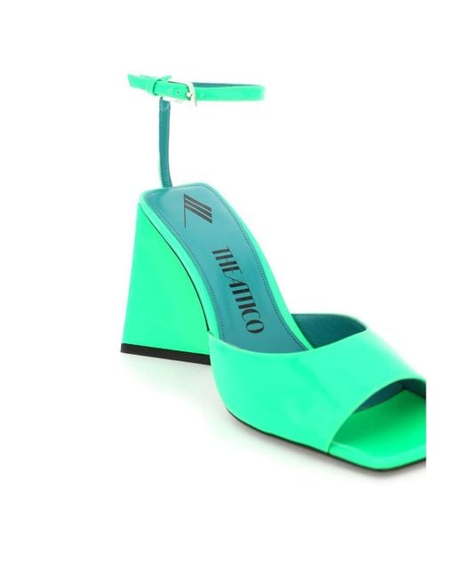The Attico Green The Piper Square Toe Sandals