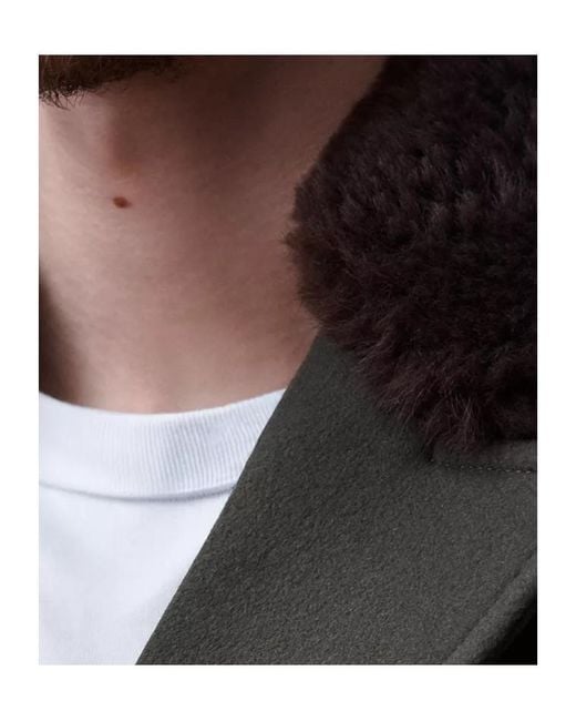 Dior Black Peacoat With Removable Collar for men