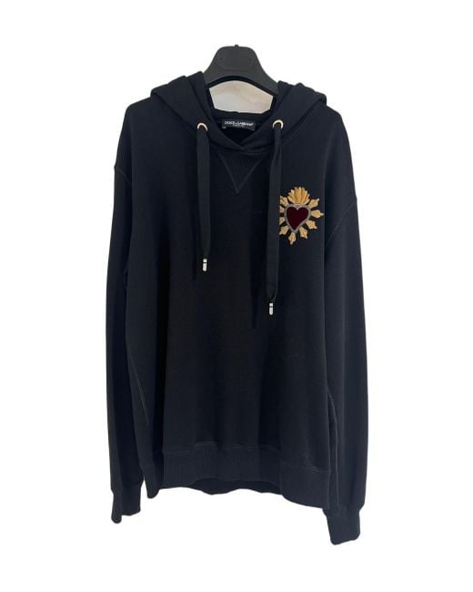 Dolce & Gabbana Blue Hooded Long-Sleeved Sweater