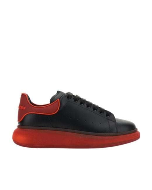 Alexander McQueen Red Low-Top Lace-Up Sneakers for men