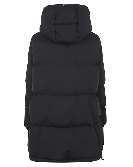 Herno Black Hooded Down Jacket