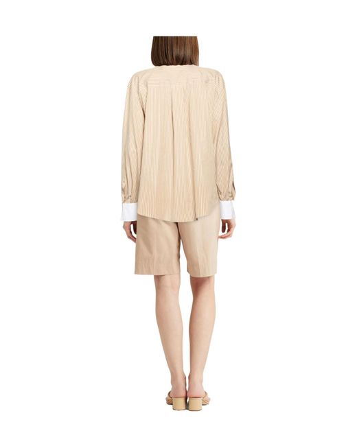 Brunello Cucinelli Natural Striped Shirts