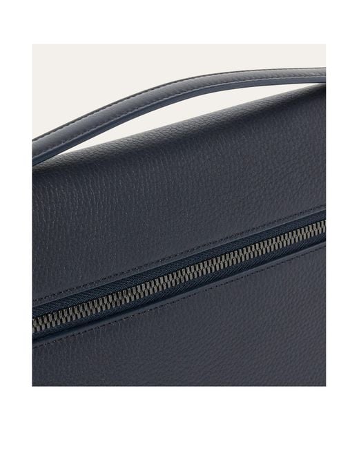 Loro Piana Blue Zippered Clutch for men