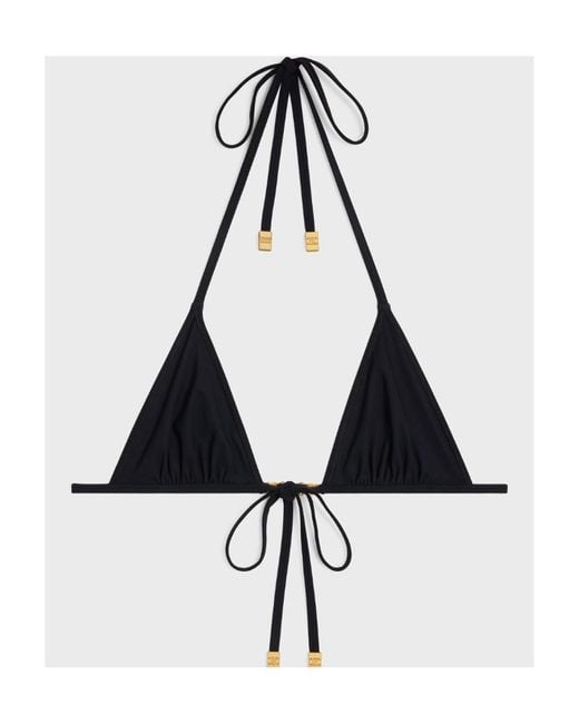 Céline Black Triomphe Triangle Top